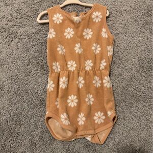 Rylee + cru romper terry cloth flowers
